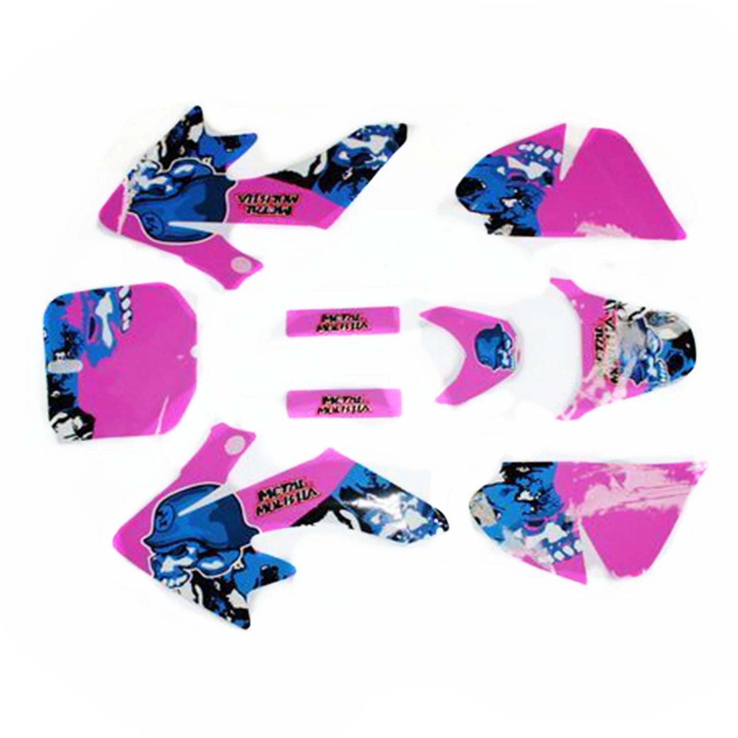 Pink Metal Mulisha Decals Graphics Sticker Kit for CRF50 (2004-2023)