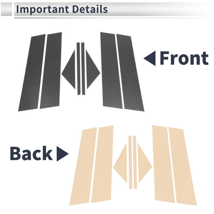 8 Pcs Door Pillar Window Trim for Mazda 3 Axela (2020-2024) Carbon Fiber Black