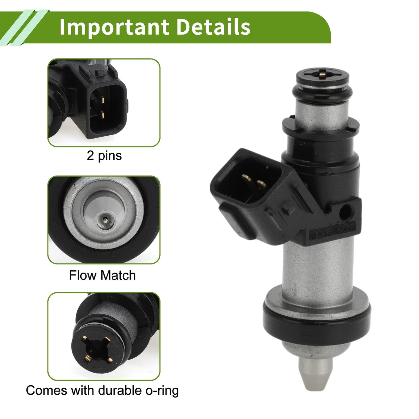 Fuel Injector for Honda S2000 Base 2.0 (2000-2005) 1 Pc Black