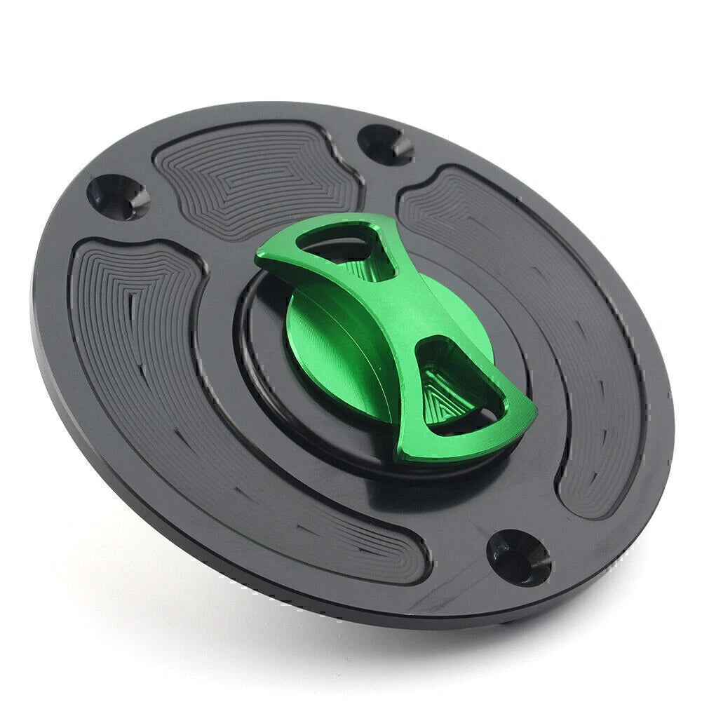 Aluminum Keyless Fuel Gas Tank Cap Cover for Kawasaki ZX10R ZX9R (2004-2023)