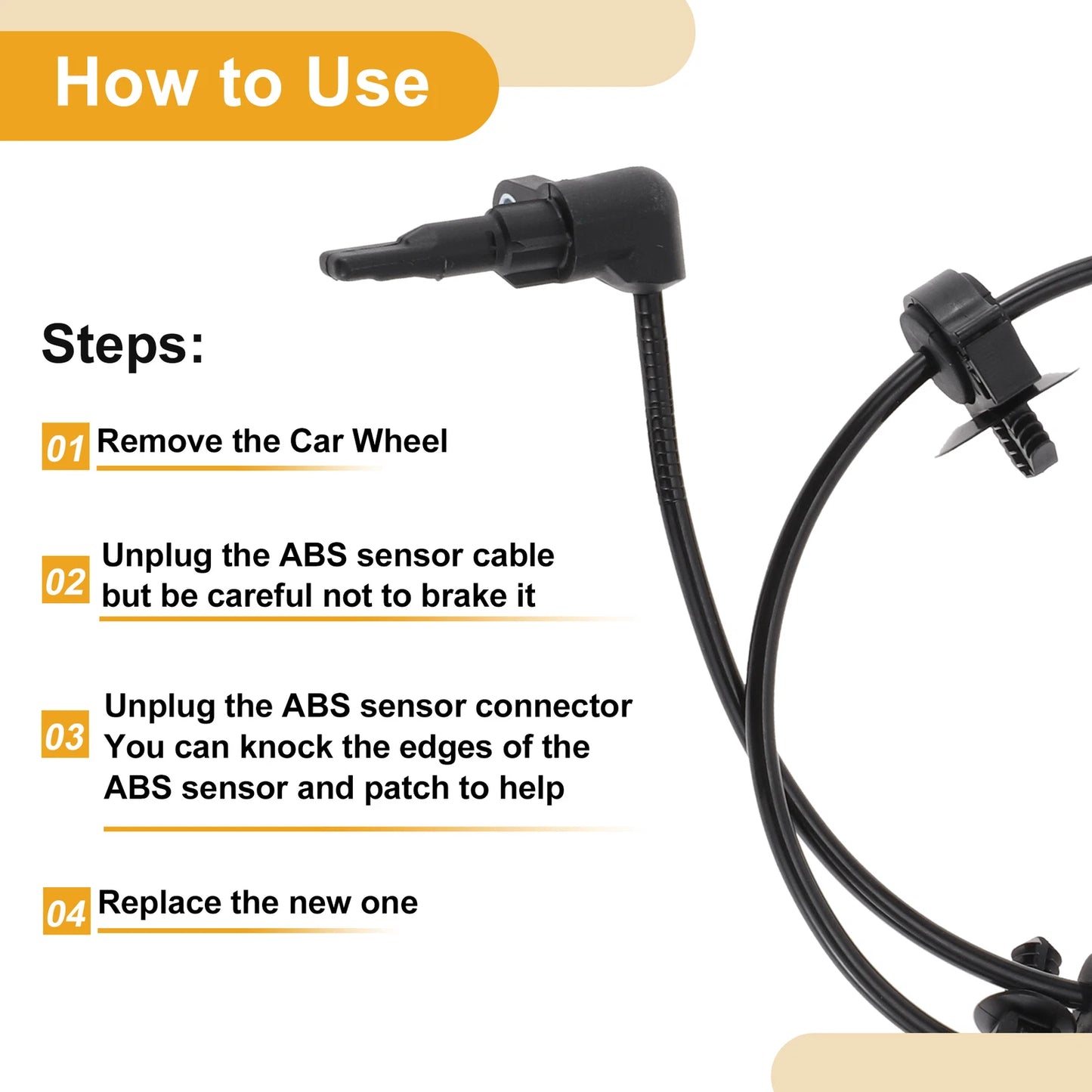 ABS Wheel Speed Sensor for GMC Canyon Front Right