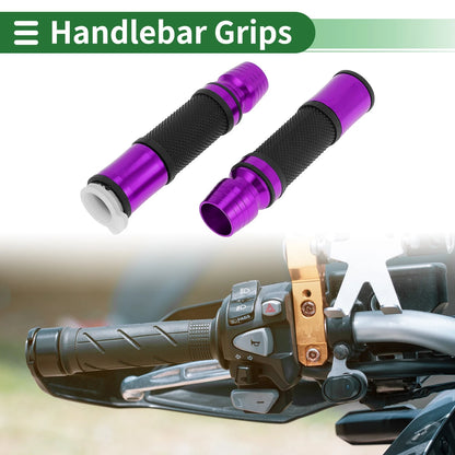 7/8" 22mm Hand Grips Cover Purple for Motorcycle