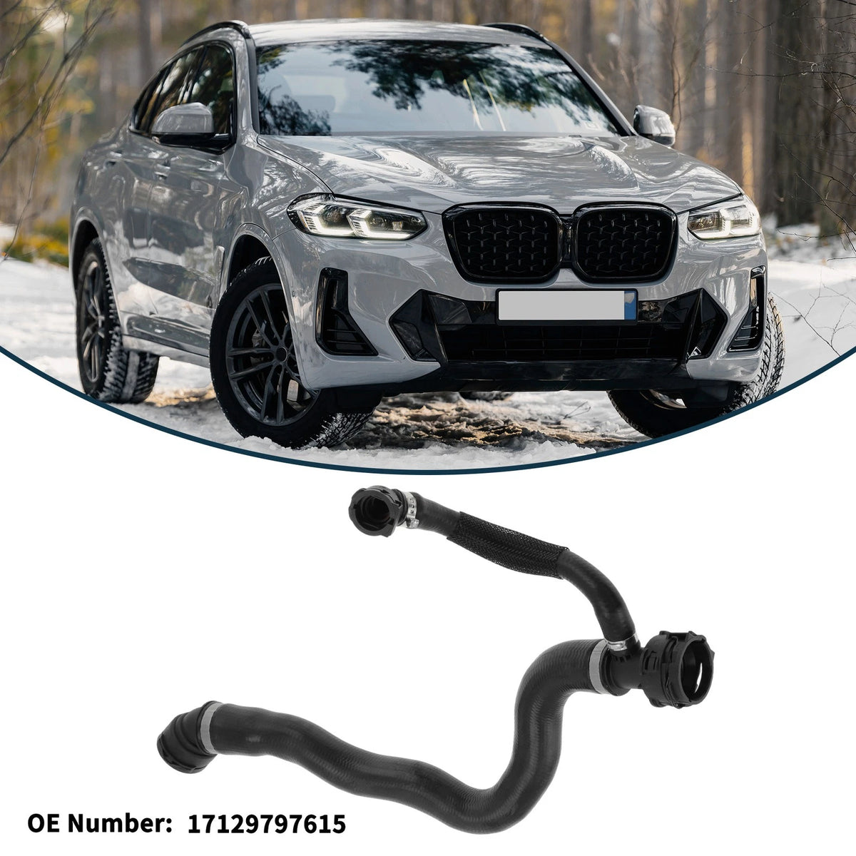 Radiator Hose for BMW X4 2020-2022 Rubber Coolant Pipe (2020-2022)