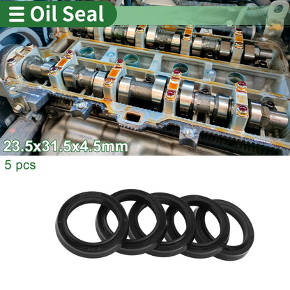 Oil Seal 23.5x31.5x4.5mm NBR Rubber Rotary Shaft Seal for Make Model 5 Pcs