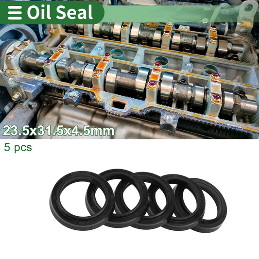 Oil Seal 23.5x31.5x4.5mm NBR Rubber Rotary Shaft Seal for Make Model 5 Pcs