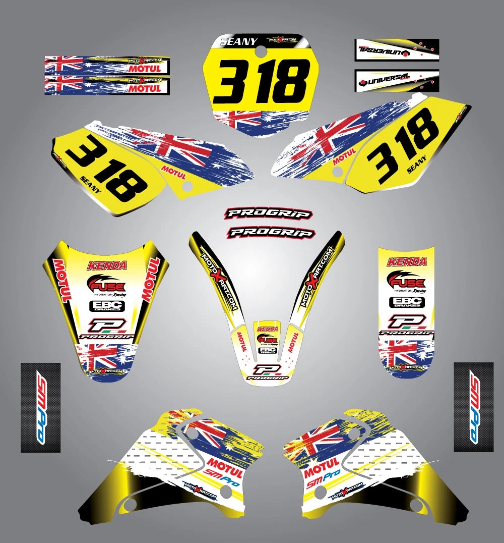 Custom Graphic Kit - AUSSIE PRIDE for Suzuki DRZ 125 (2001-2007)