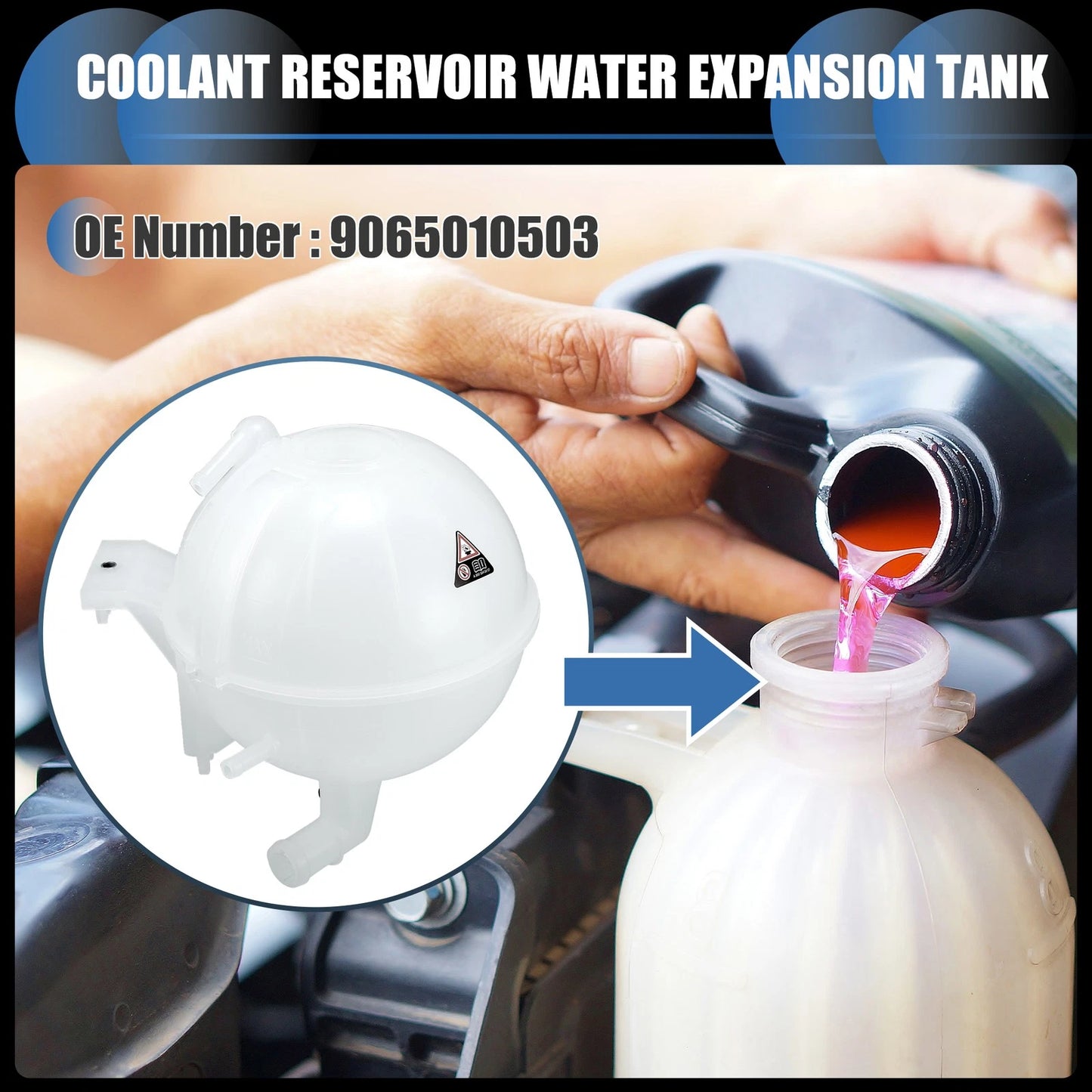 Coolant Expansion Overflow Tank with Sensor for Dodge Sprinter 2500