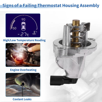 Engine coolant thermostat housing assembly for Chevrolet Volt LT