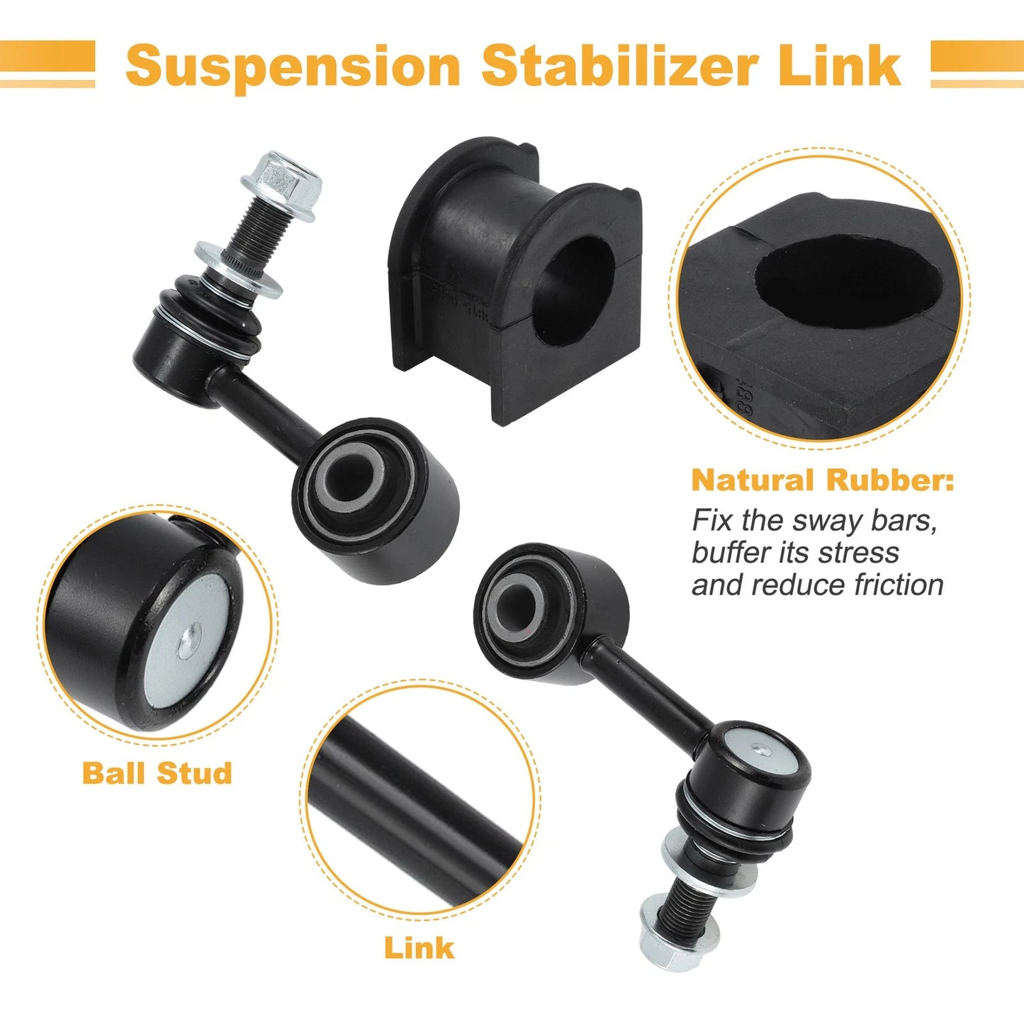 Front Sway Bar Link Bushings for Toyota Tundra, Sequoia (2008-2022)