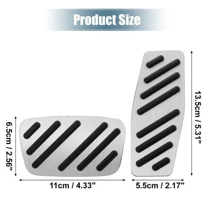 Foot Pedal Cover Kit for Chevrolet Impala (2015-2020) Silver Tone