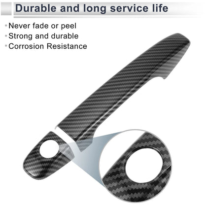 Carbon Fiber Black Door Handle Cover Trim for Toyota Prius (2010-2015)