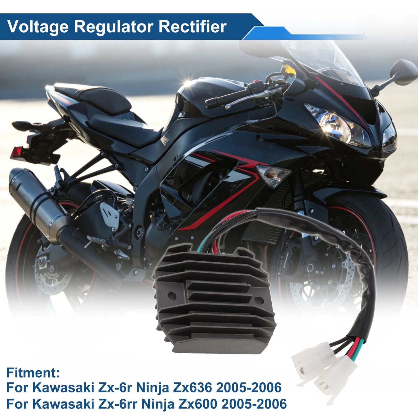 Voltage Regulator Rectifier for Kawasaki Zx-6r Ninja Zx636 (2005–2006)