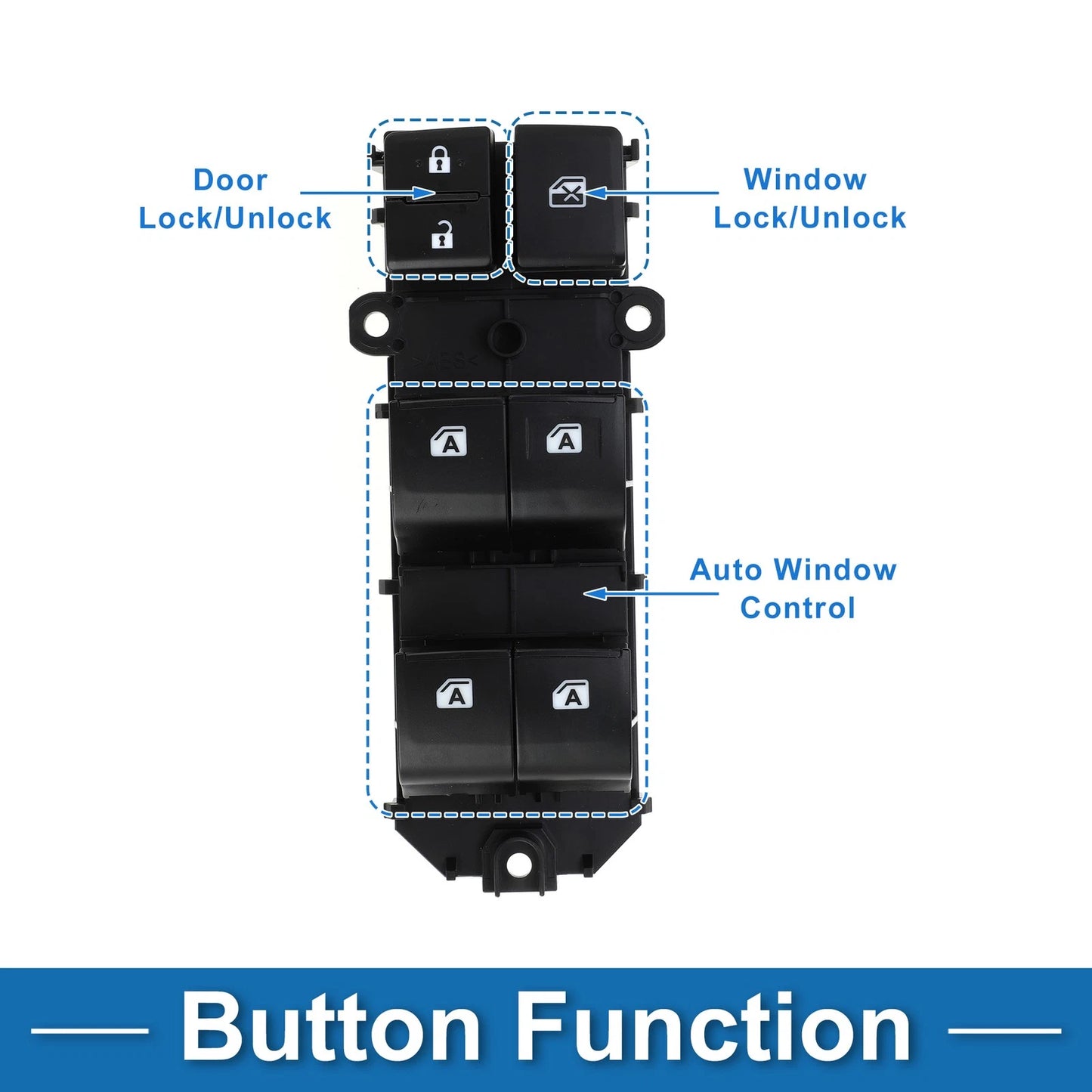 Front Right Side Power Window Switch for Toyota Camry Avalon (18-22)