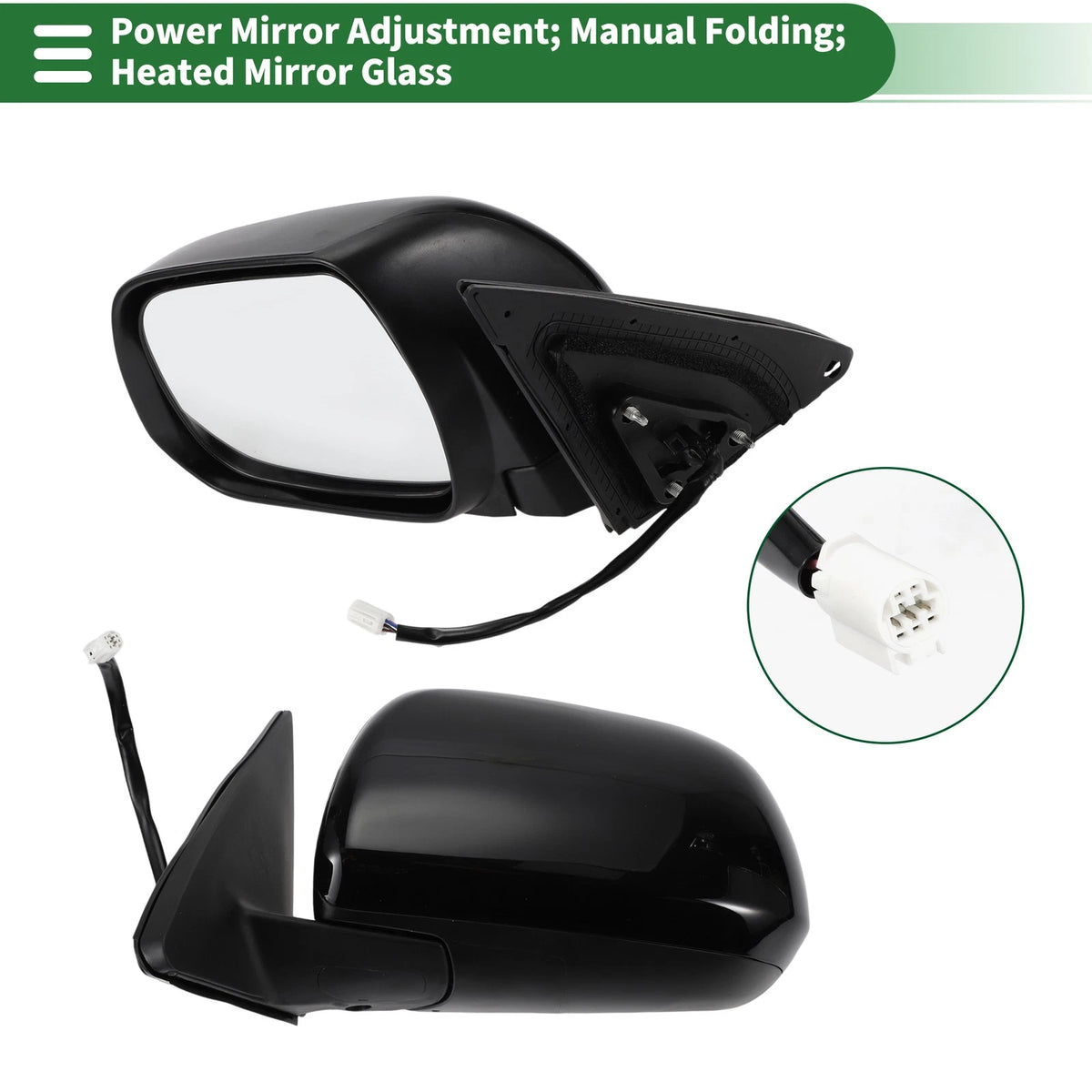 Left Side Door Mirror Glass Heated for Toyota Highlander (2014–2020)