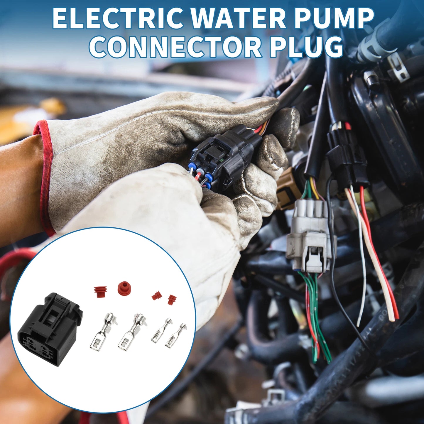 4 Pin Water Pump Connector Plug for BMW Pierburg CWA400