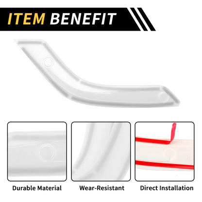 White Front Rear Door Handle Panel Bezel Cover Trims for Jeep Wrangler (2007-2023)