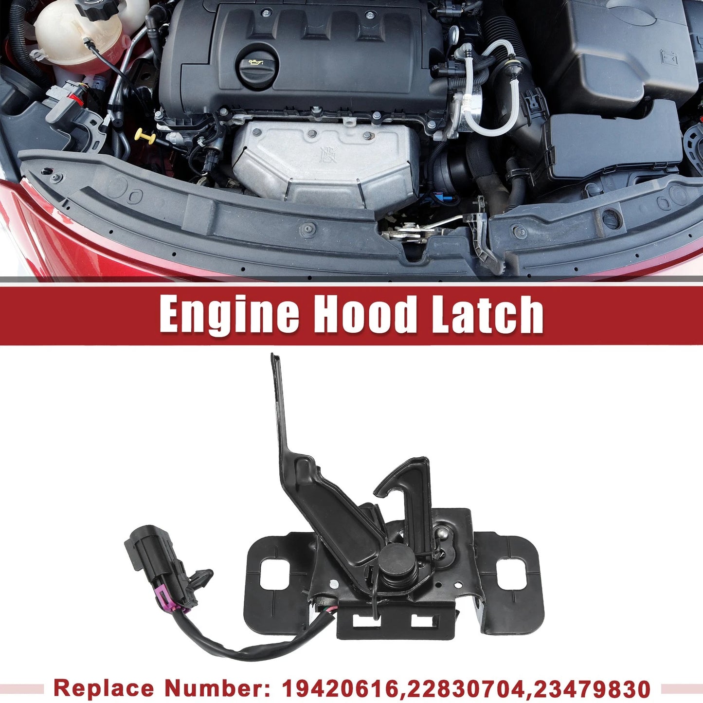 2.0L/2.5L Hood Latch W/ Sensor for Chevrolet Malibu Black