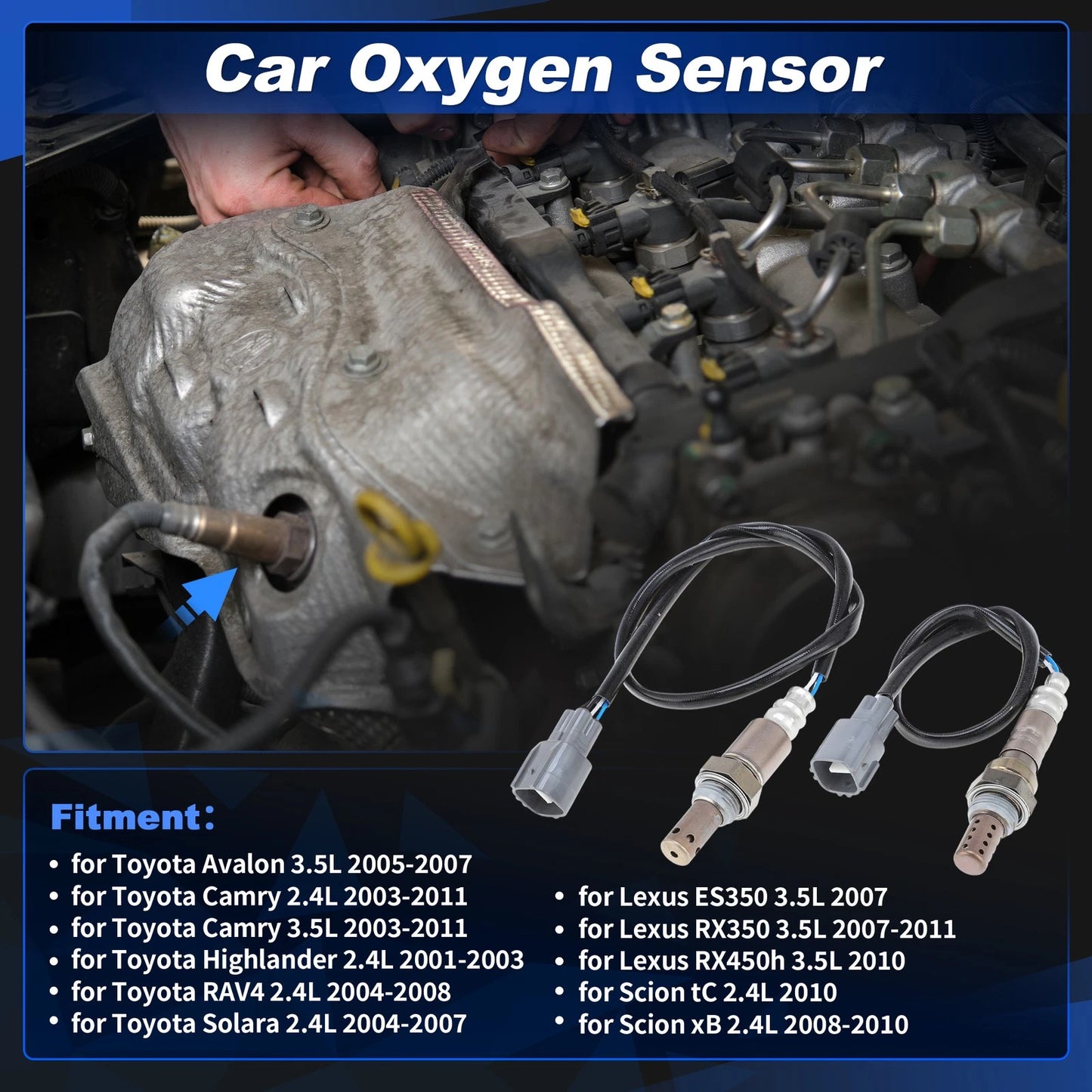 2 x Upstream/Downstream Oxygen Sensor for Toyota Camry (2003–2011)