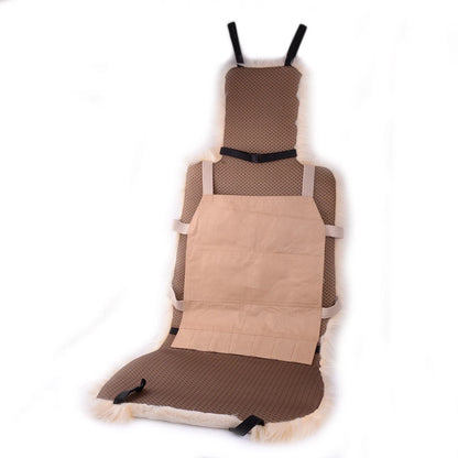 Beige Front Seat Cover Soft Cushion Pad Protector for Car