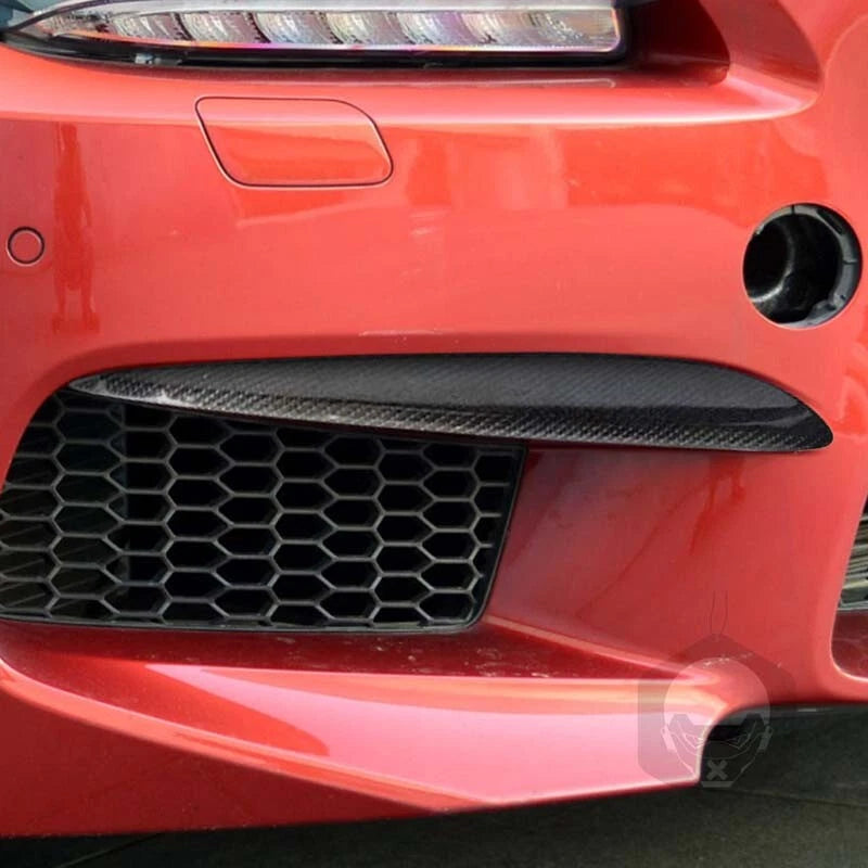 Dry Carbon Fiber Front Fog Lamp Pack Corner Splitter Cover For BMW M6 F06 12-21
