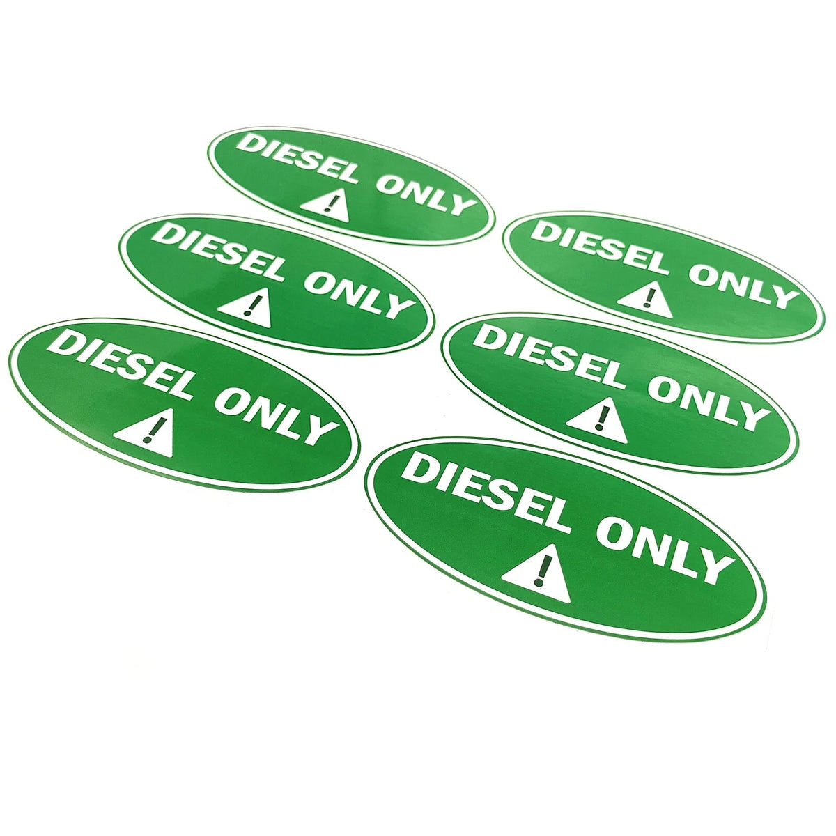 Diesel Only Sticker Decal for Vehicle Oil Tank - 6 Pcs Vinyl Labels