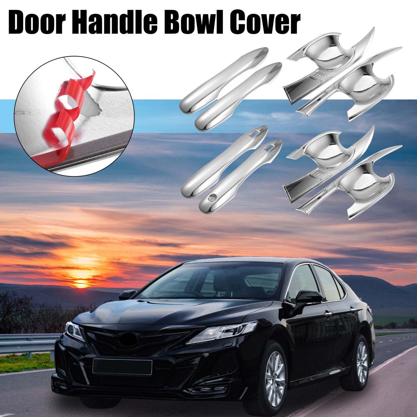 Exterior Door Handle Bowl Cover Set for Toyota Camry (2018-2023)
