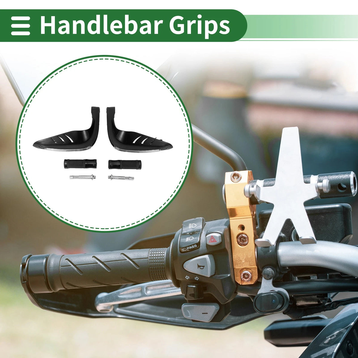 Hand Grips Cover Kit / 7/8" 22mm / Aluminum Rhombus Pattern for Motorcycle