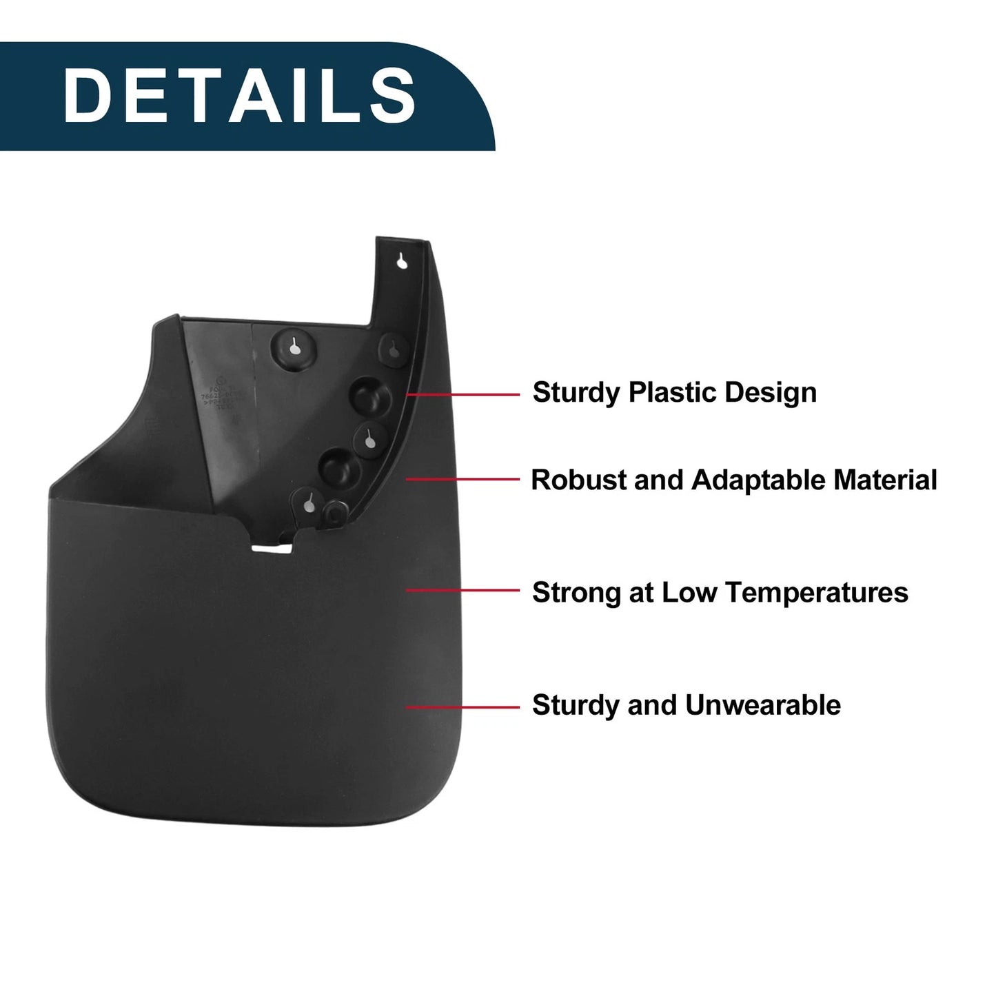Mud Flaps Splash Guards 1 Set Mud Guards for Toyota Tundra (2010–2021)
