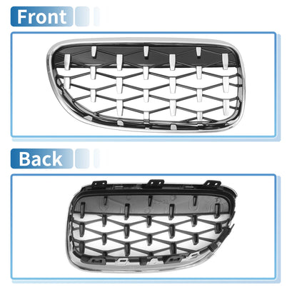 Front Hood Bumper Grille for BMW 335is 328i xDrive (2011-2013) - 1 Pair
