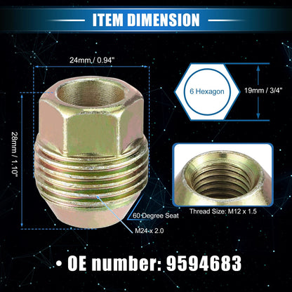 Wheel Lug Nut M12x1.5 for Chevrolet Equinox, Chrysler Sebring