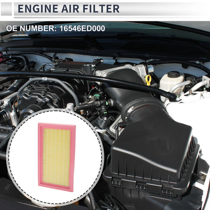 Engine Air Filter for Nissan Cube (2009-2014) 1 Pcs Long Life