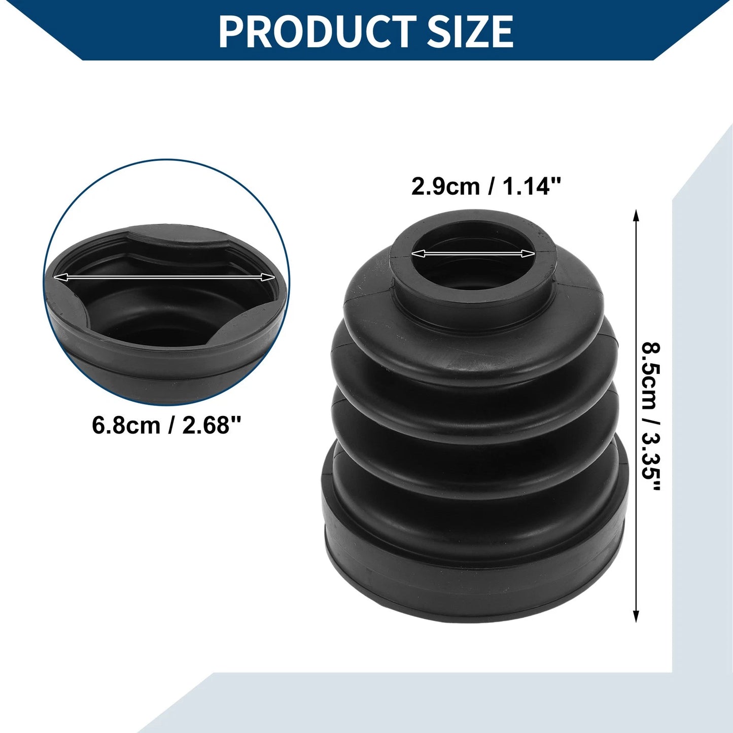 Inner CV Joint Boot Kit with Clamps for Peugeot 206 (2002-2020)