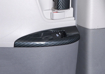 Carbon Fiber Window Lift Panel Switch Cover Trim for Toyota Sienna (2015–2020)
