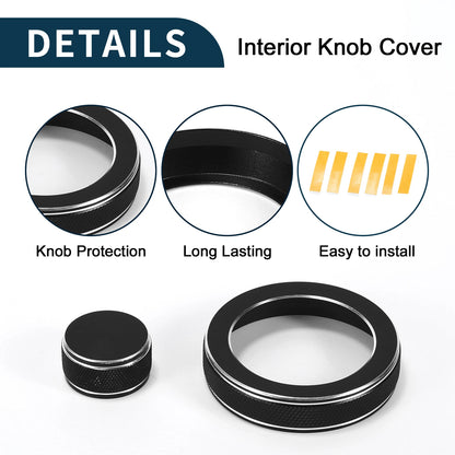 Media Switch Knob Cover for Land Rover Range Rover Evoque (2012-2018) 4 Pcs