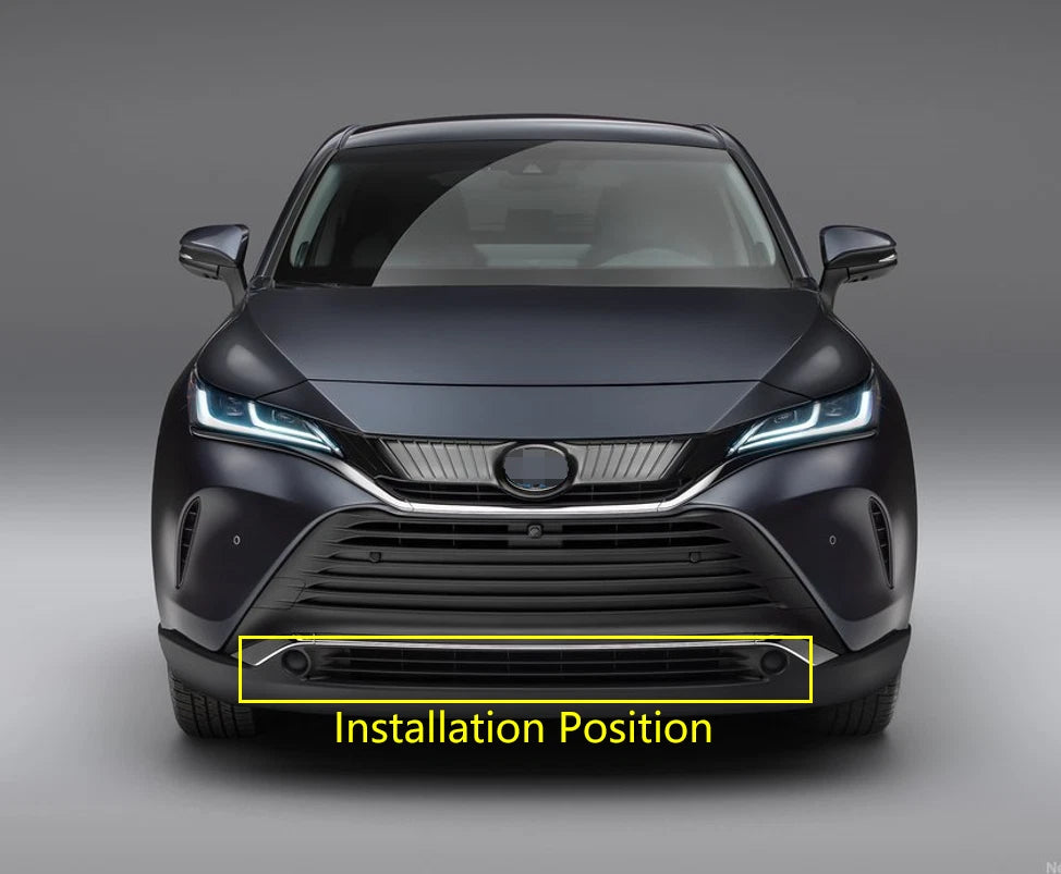 Steel Front Bottom Bumper Grille Cover Trim for Toyota Harrier Venza (2020-2024)
