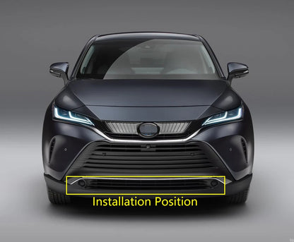 Steel Front Bottom Bumper Grille Cover Trim for Toyota Harrier Venza (2020-2024)