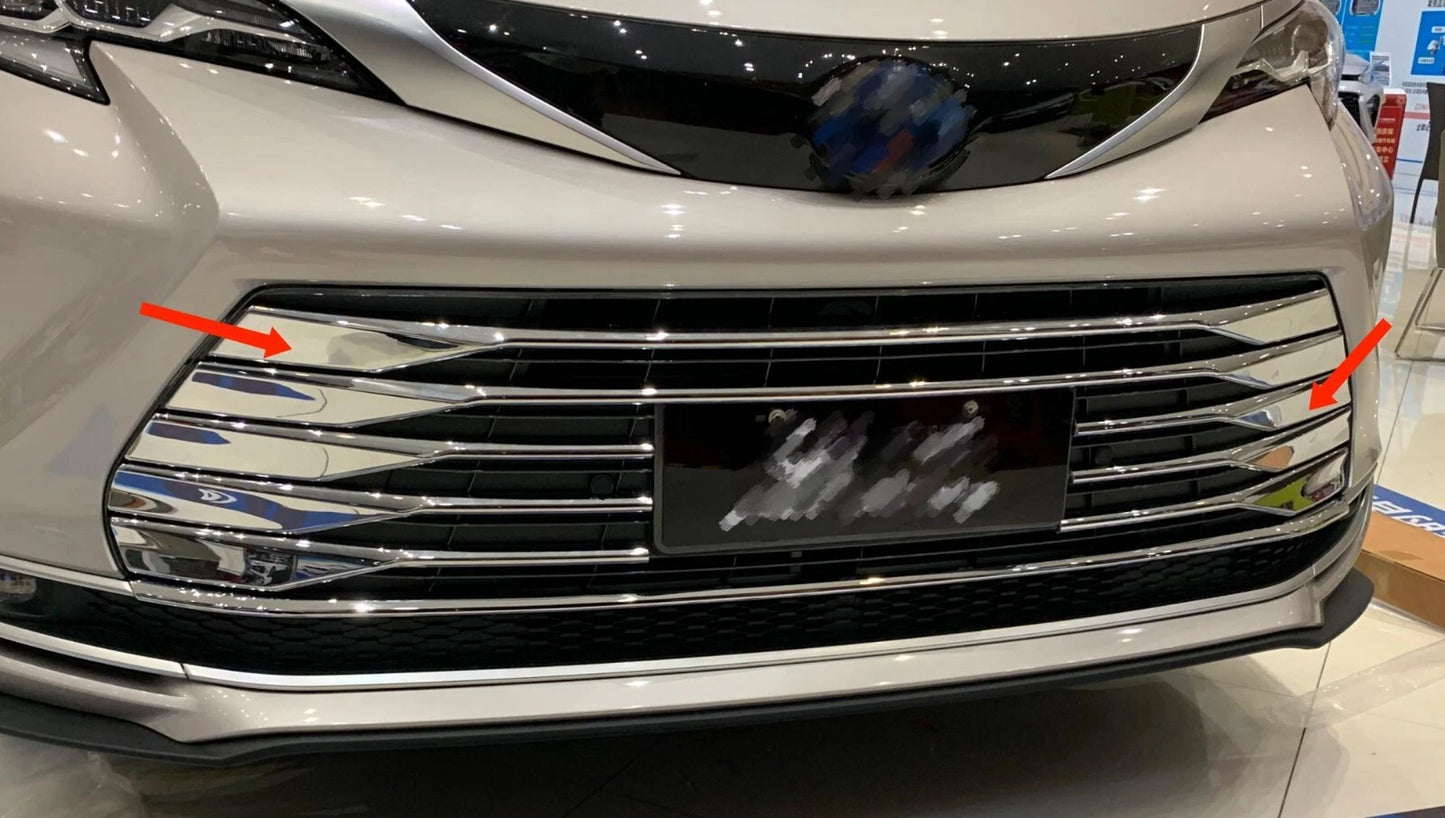 Front Grilles Center Molding Cover Trim 9 x For Toyota Sienna (2021-2023)