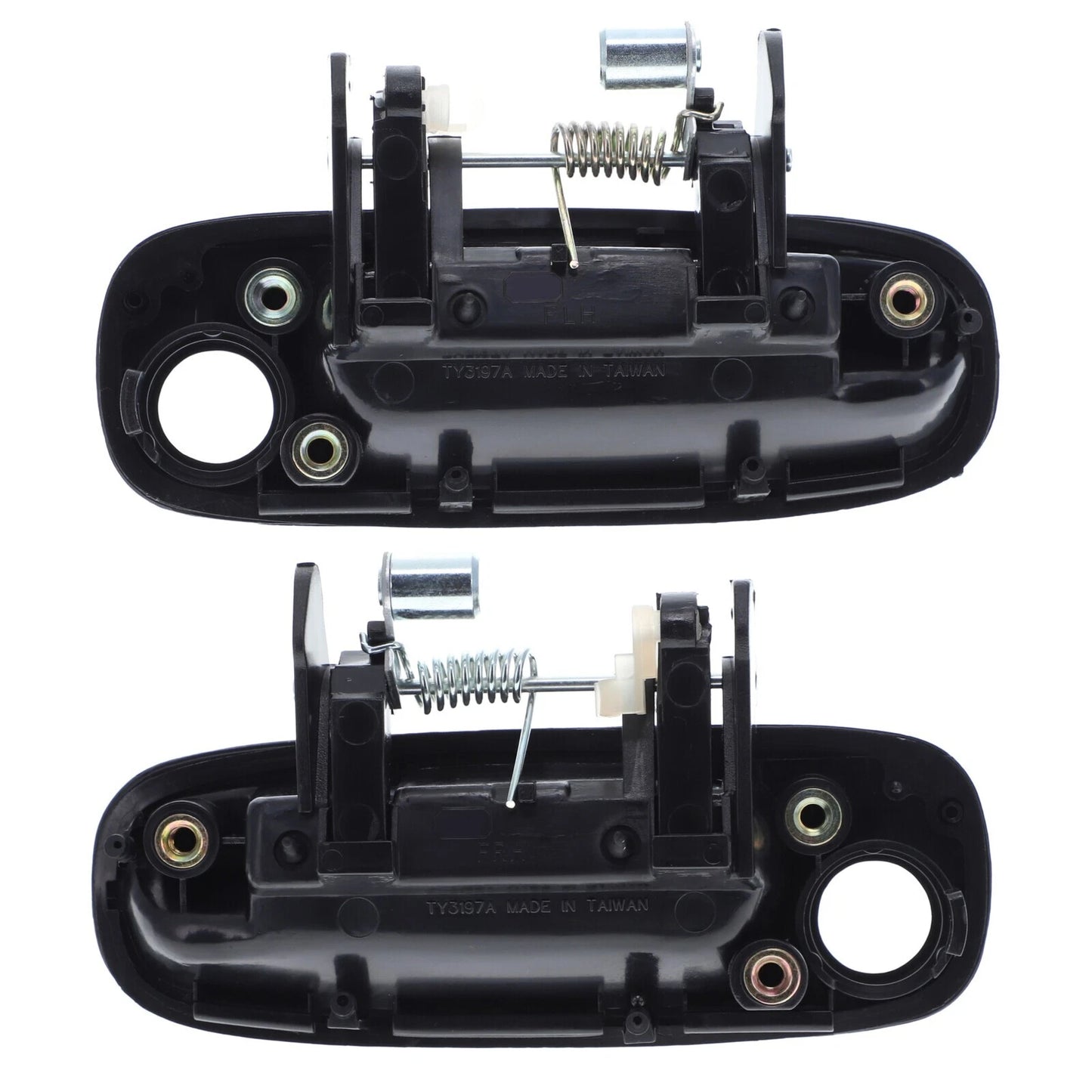 Outer Door Handle Set of 4 for Toyota Corolla (1997-2002) Black Front Rear