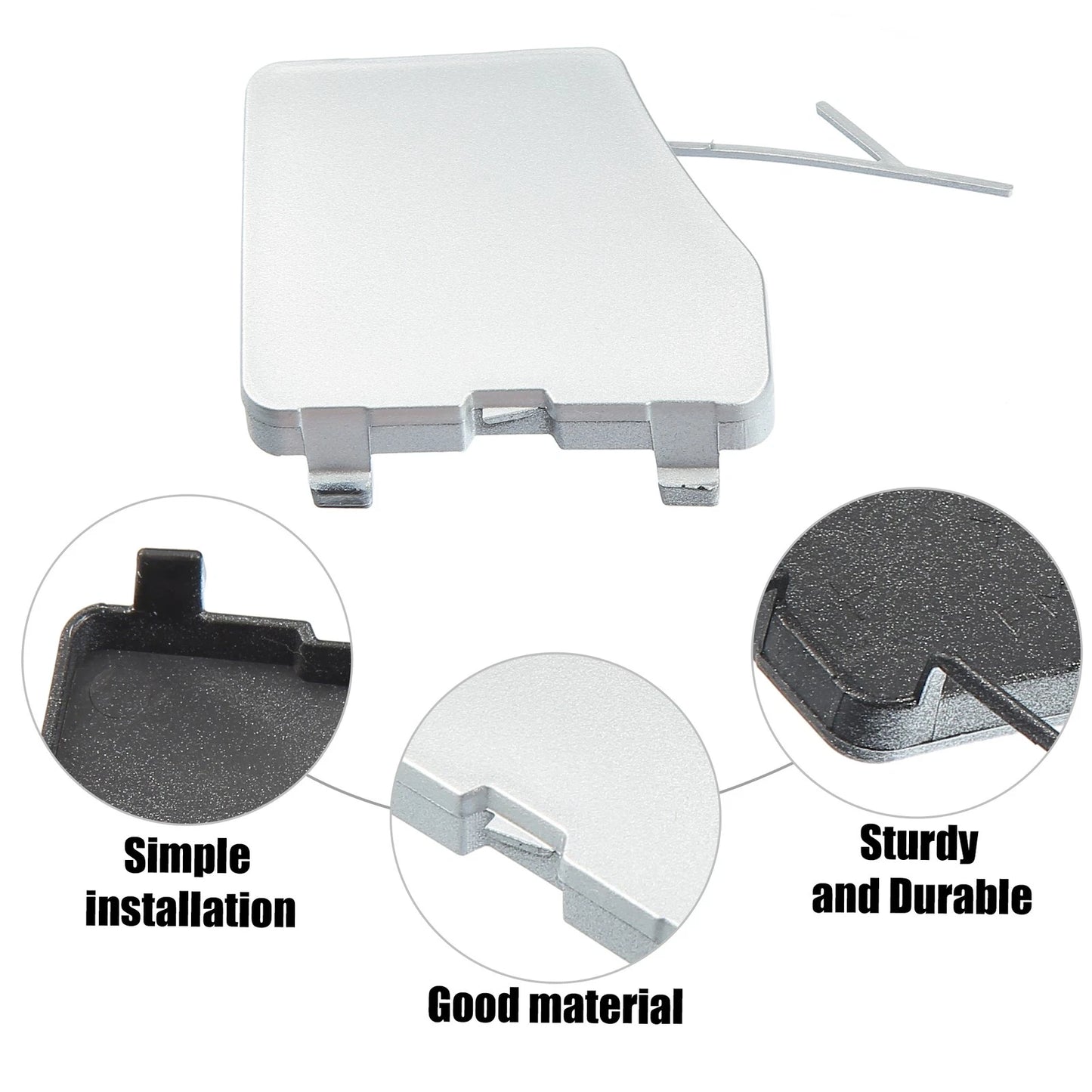 Front Right Tow Hook Cover for Subaru Forester (2015-2018) Silver Tone