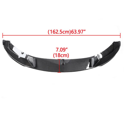 Carbon Fiber Look Bumper Lip Spoiler Splitter for 14-20 BMW F32 F33 F36 M Sport