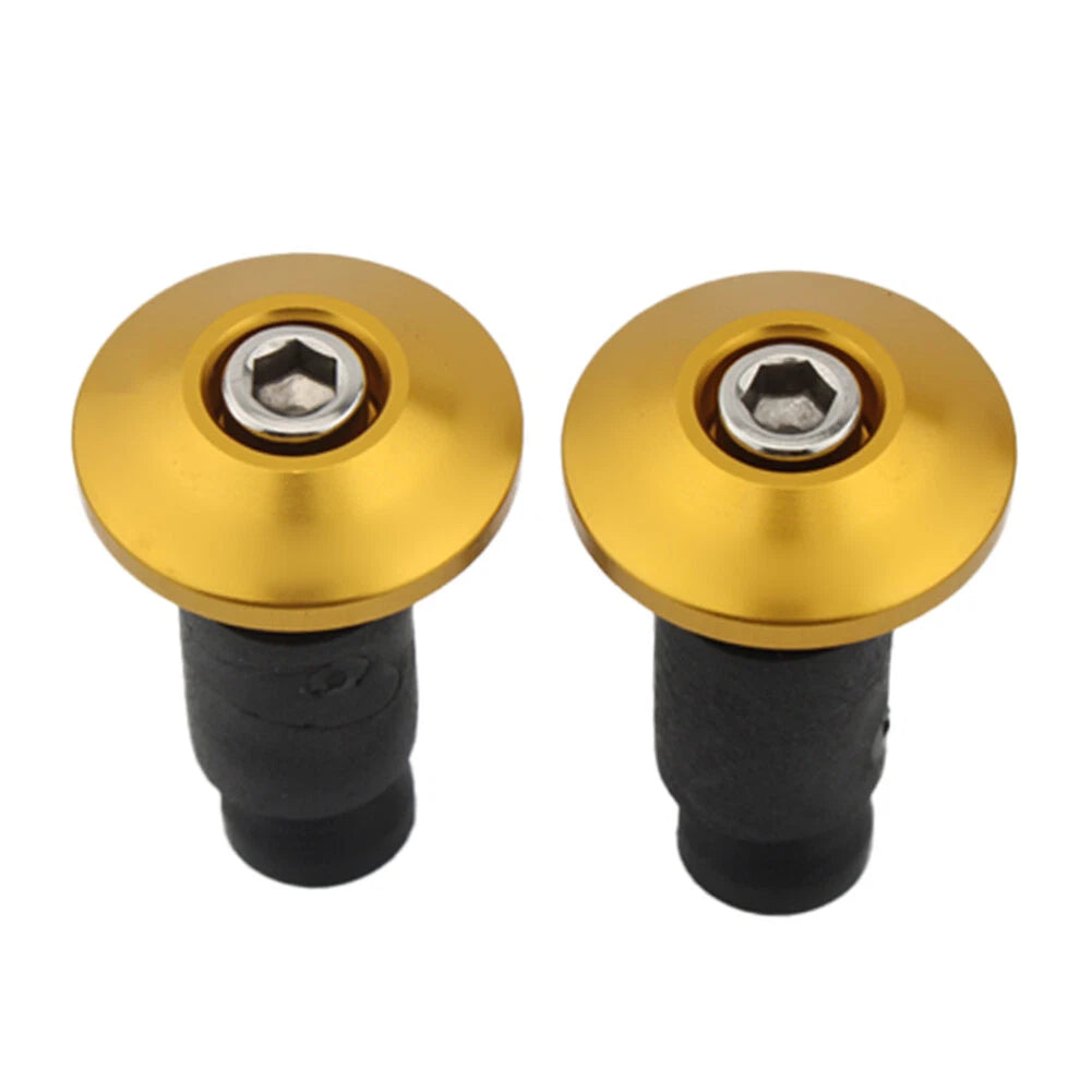 7/8'' Handlebar Grips Caps for Motorcycle Dirt Bike - Gold