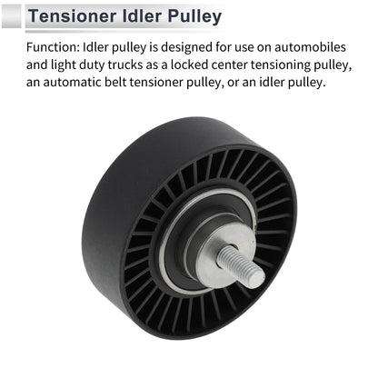 Drive Belt Idler Pulley Black for BMW Series 3 (2008 - 2012) 1 Pcs