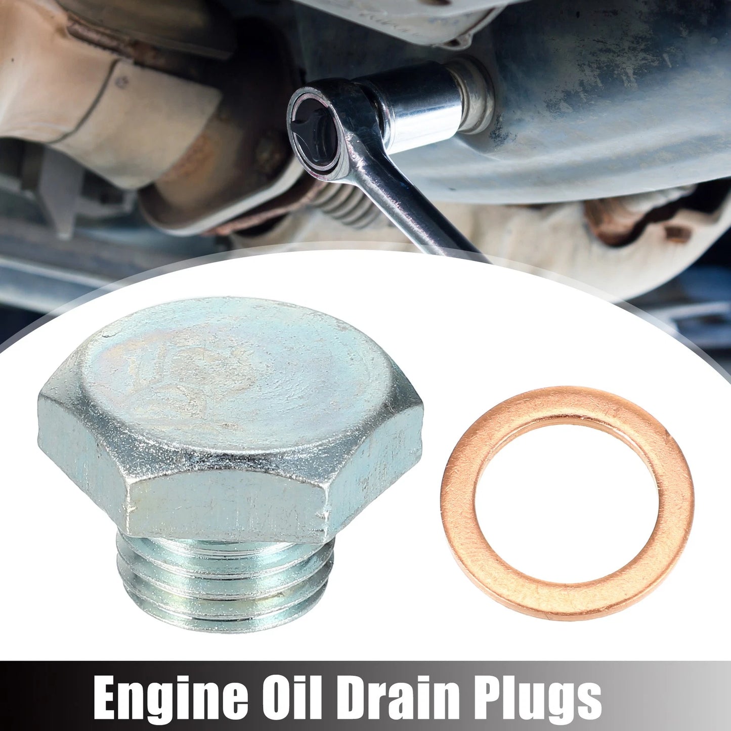 M14x1.5 Oil Drain Plug with Washer for Buick Silver Tone