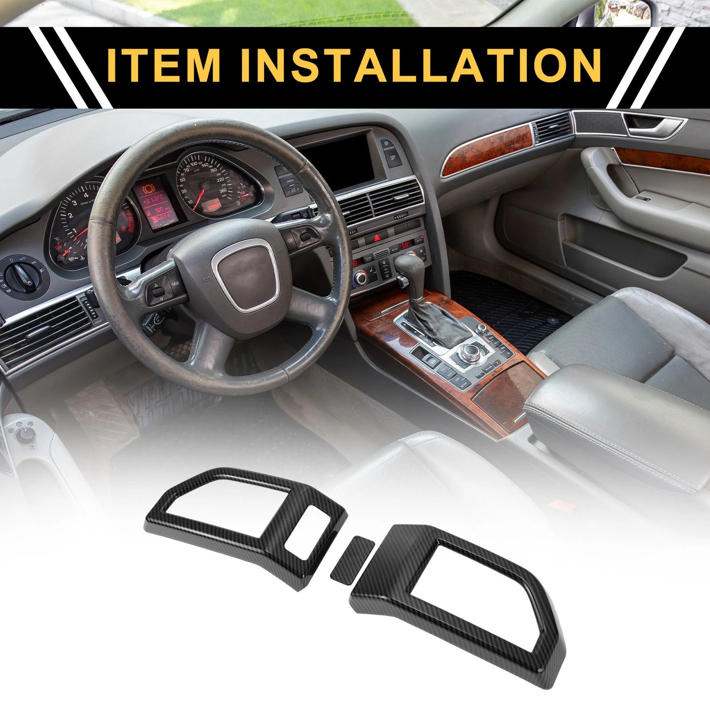 Carbon Fiber Pattern Air Vent Cover Set for Ford F-150 (2015-2020)