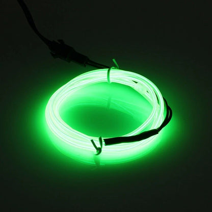 2M Green Neon LED Light Glow EL Wire String for Decor + Controller
