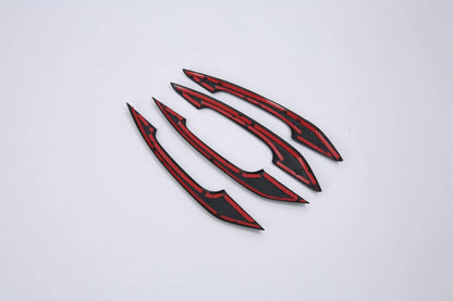 Carbon Fiber Half Pack Door Handle Lid Cover Trim for Audi Q5 (2018-2022) 4 x pcs
