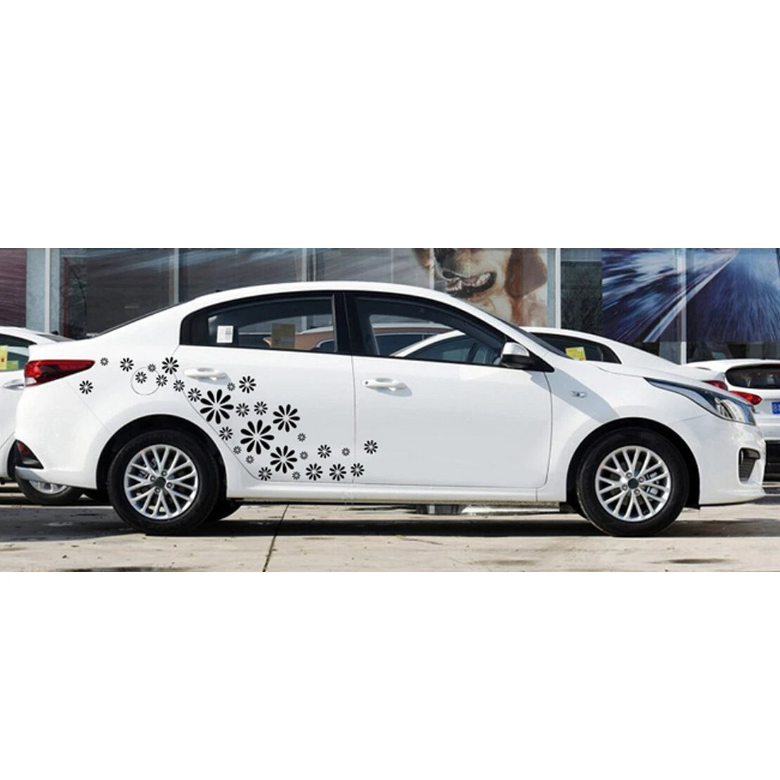 Floral Sticker Decals for Car Hood Trunk Waist Line Graphics