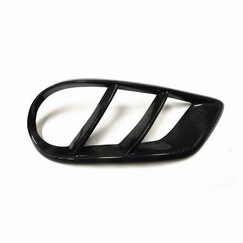 Carbon Fiber Front Bumper Grill Fog Air Vent Cover For Benz W205 C250 C43 AMG