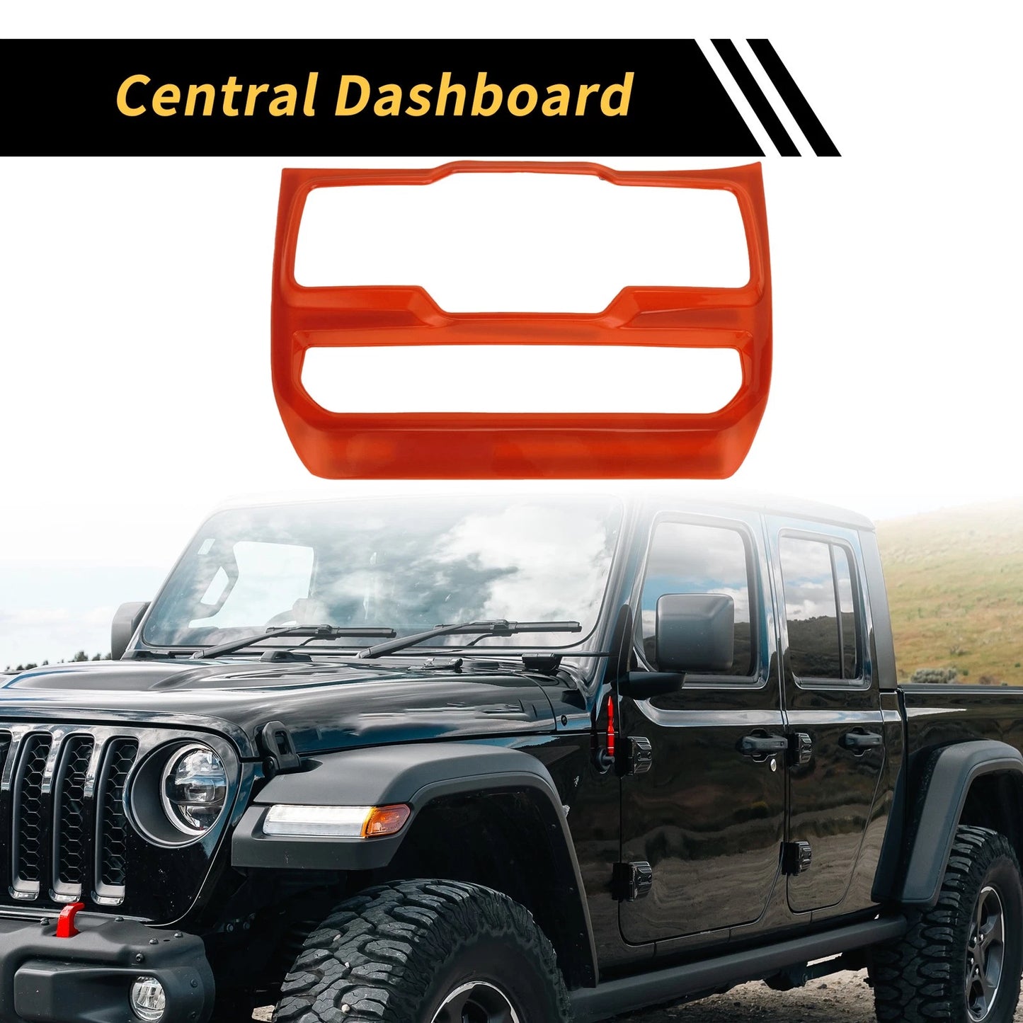 Dashboard Center Console Control Panel Cover for Jeep Wrangler JL (2018-2023)