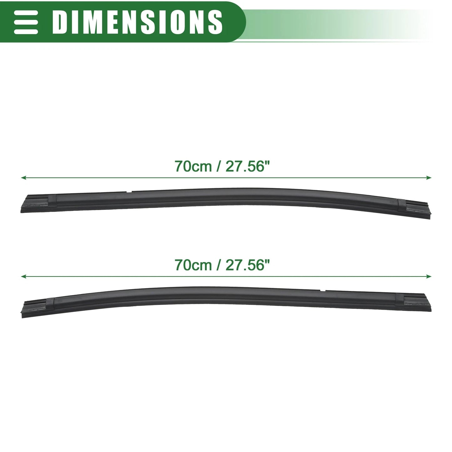 Rear Left Right Door Window Belt Weatherstrip for Toyota Tacoma (2005-2015)
